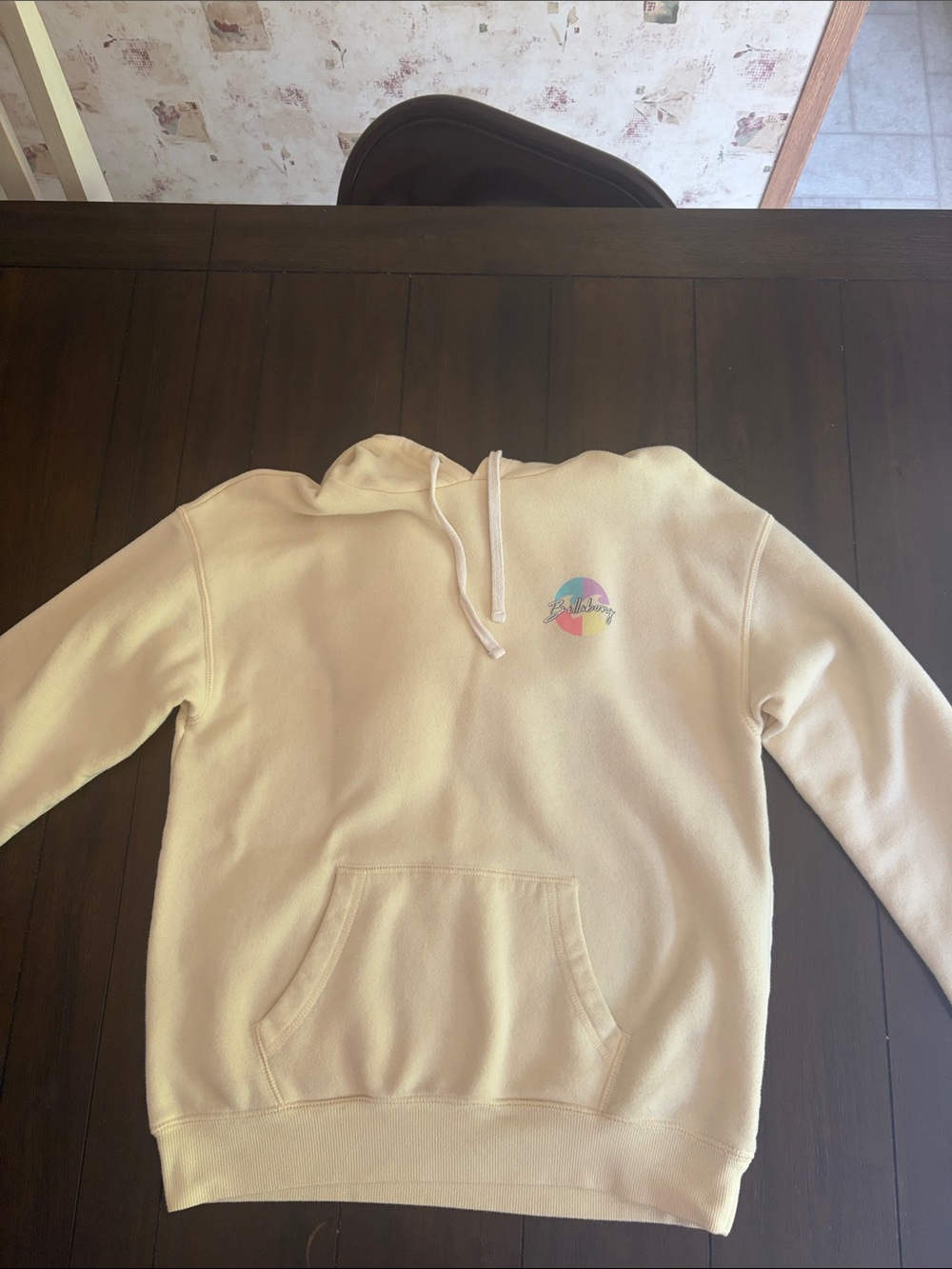 Billabong Light Yellow Hoodie with Pastel Logo